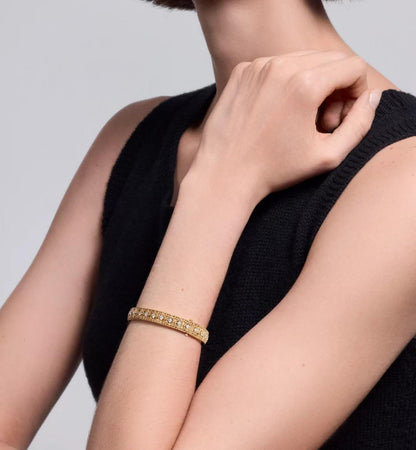 [⭐Glow]2026 WOVEN-PATTERN BRACELET SET WITH FULL DIAMOND INLAY THREE-COLORS