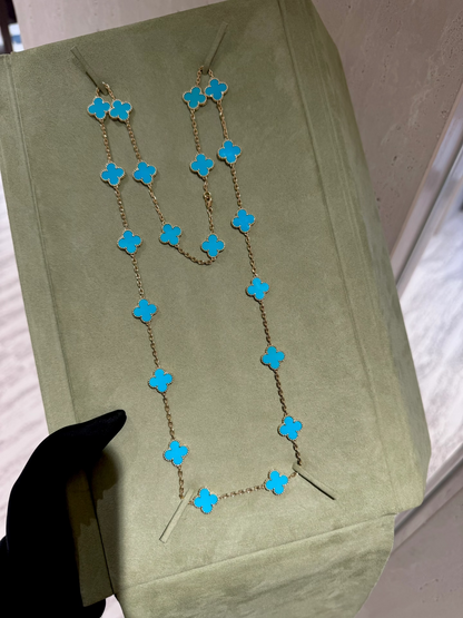 [⭐Glow]CLOVER 20 MOTIFS TURQUOISE GOLD