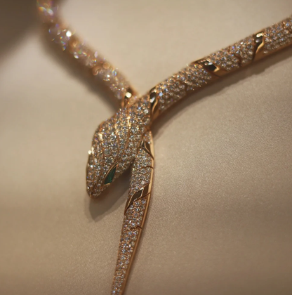 [⭐Glow]HAUTE COUTURE GOLD SERPENTI NECKLACE