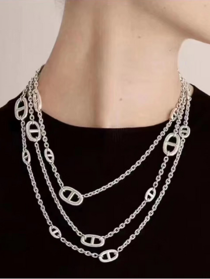 [⭐Glow]Classic Silver Sweater Chain
