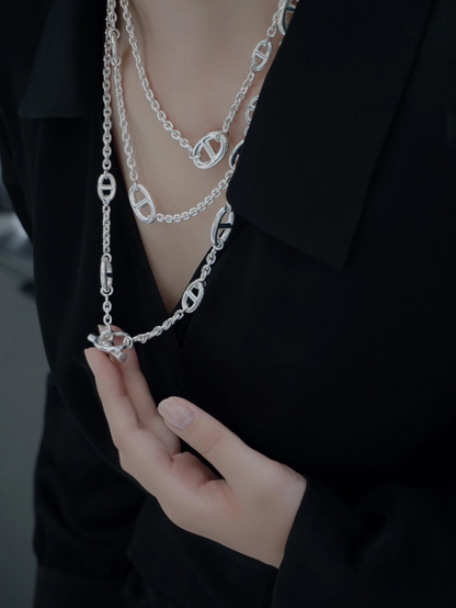 [⭐Glow]Classic Silver Sweater Chain
