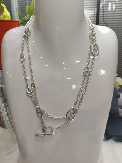 [⭐Glow]Classic Silver Sweater Chain