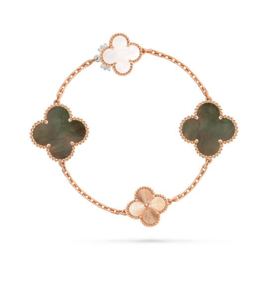 [⭐Glow]DETACHABLE CLOVER 15(11+4) FLOWER SILVER NECKLACE SET