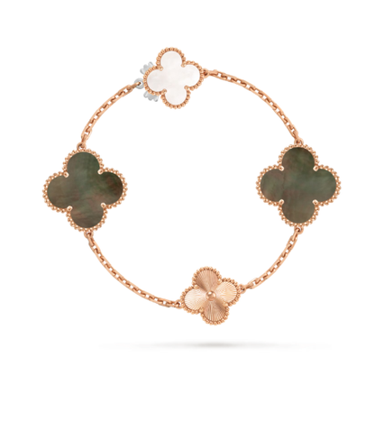 [⭐Glow]DETACHABLE CLOVER 15(11+4) FLOWER SILVER NECKLACE SET