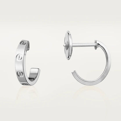 [⭐Glow]LOVE EARRINGS 2.65MM SILVER