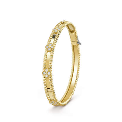 [⭐Glow]CLOVER BRACELET 4MM DIAMONDS
