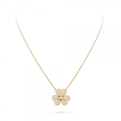 [⭐Glow]FLOWER DIAMOND NECKLACE