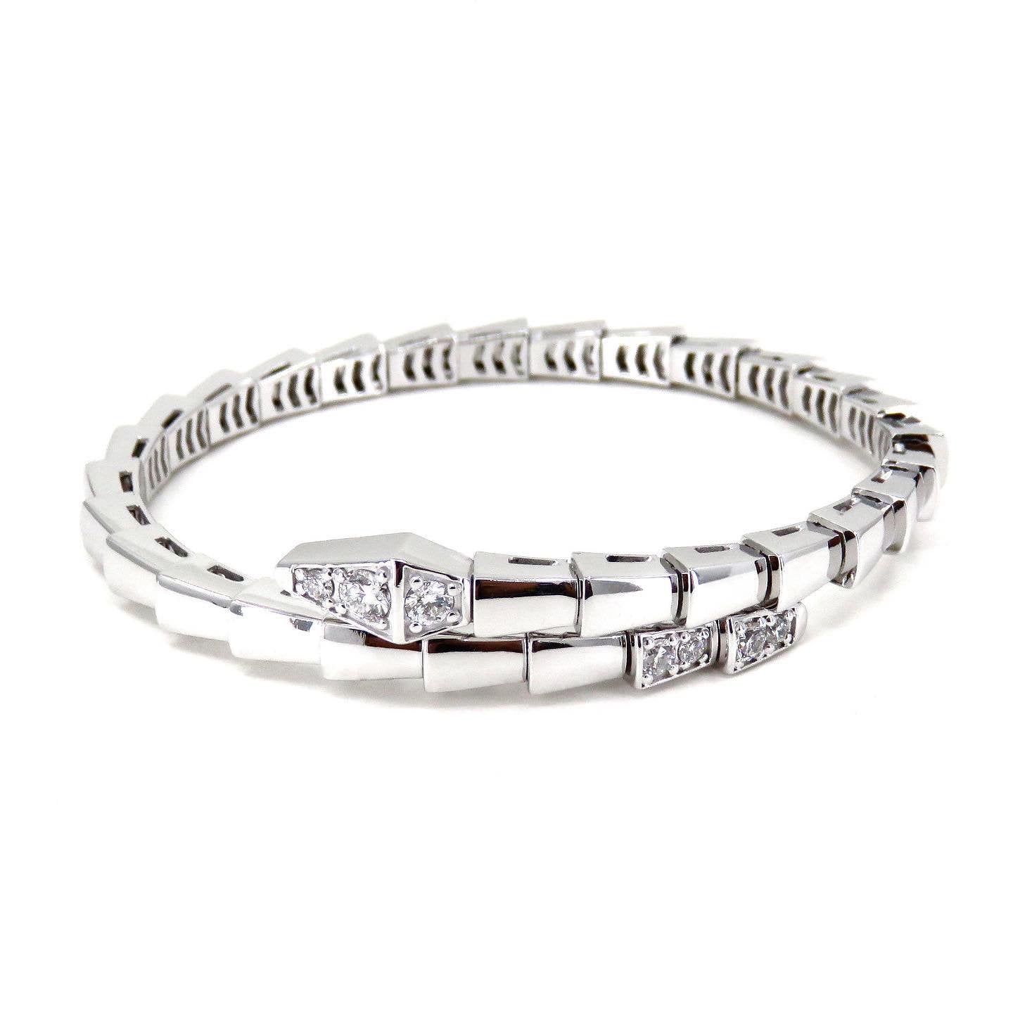 [⭐Glow]SERPENTI BRACELET DIAMONDS SILVER