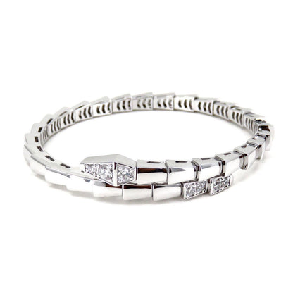 [⭐Glow]SERPENTI BRACELET DIAMONDS SILVER