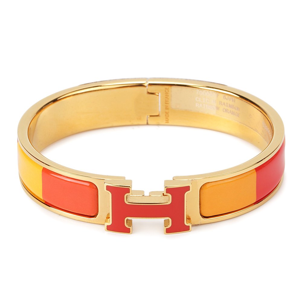 [⭐Glow]H BRACELET ORANGE RAINBOW CERAMIC