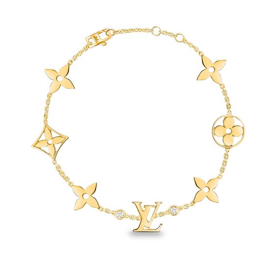 [⭐Glow]STAR AND SUN 7 MOTIFS GOLD BRACELET