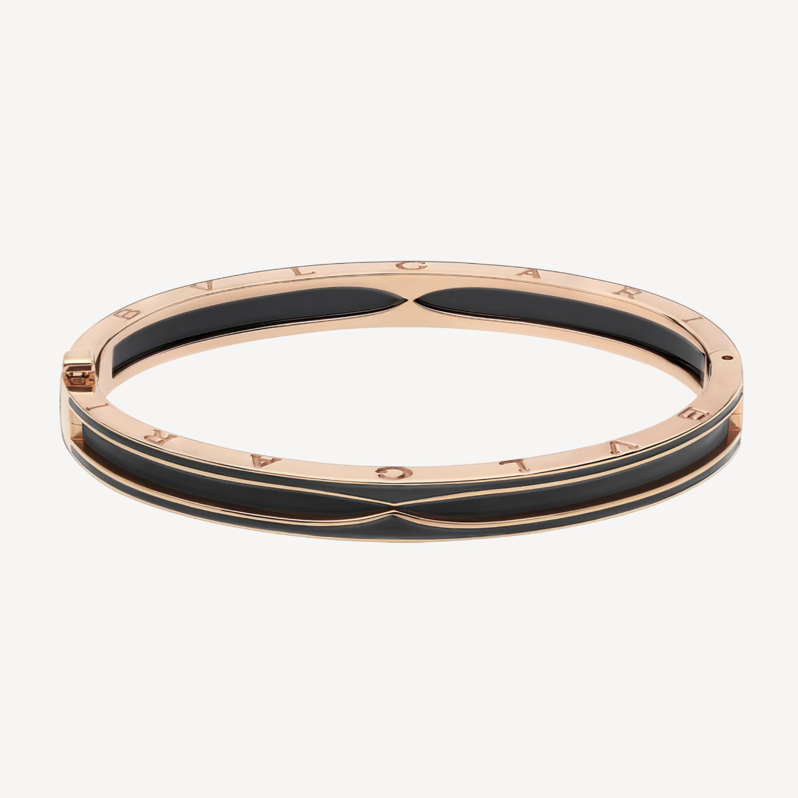 [⭐Glow]ZERO 1 PINK GOLD WITH MATTE BLACK CERAMIC BRACELET