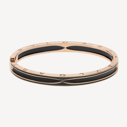 [⭐Glow]ZERO 1 PINK GOLD WITH MATTE BLACK CERAMIC BRACELET