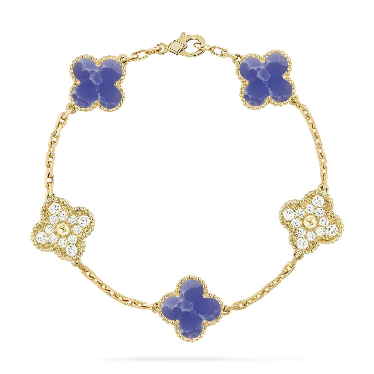 [⭐Glow]CLOVER 5 MOTIF BLUE VEINS BRACELET COLLECTION