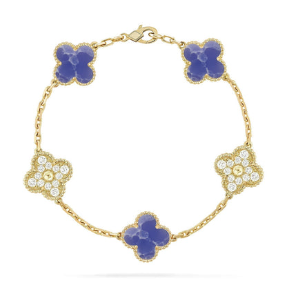 [⭐Glow]CLOVER 5 MOTIF BLUE VEINS BRACELET COLLECTION