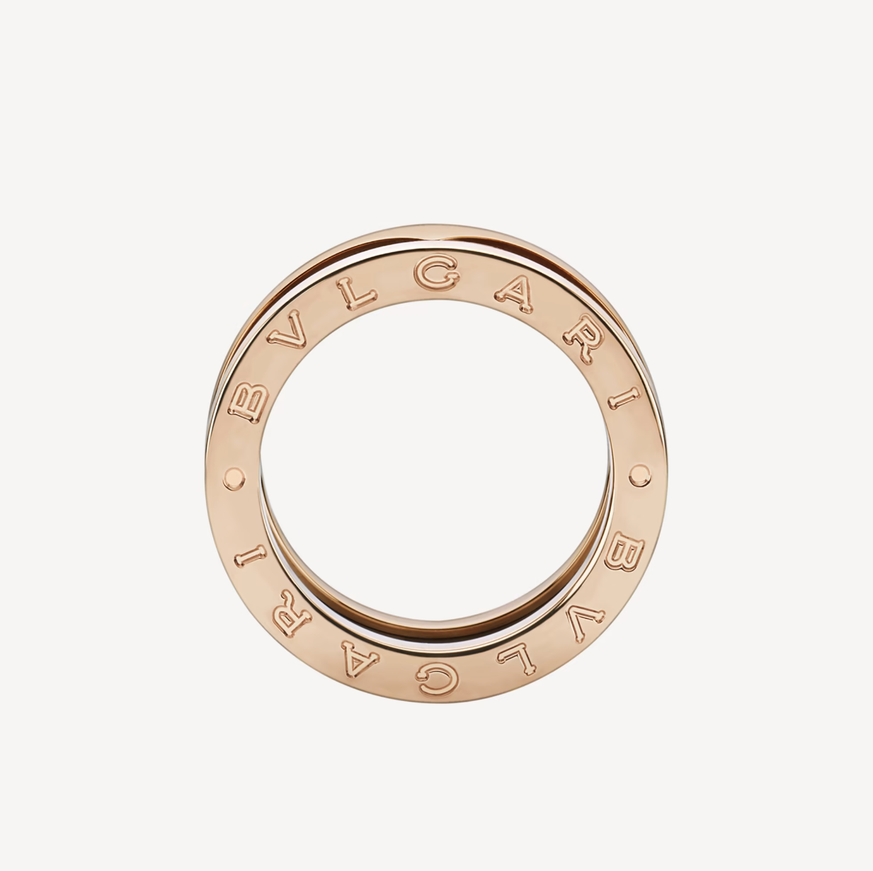 [⭐Glow]ZERO 1 TWO-BAND LOOPS AND BLACK CERAMIC PINK GOLD RING