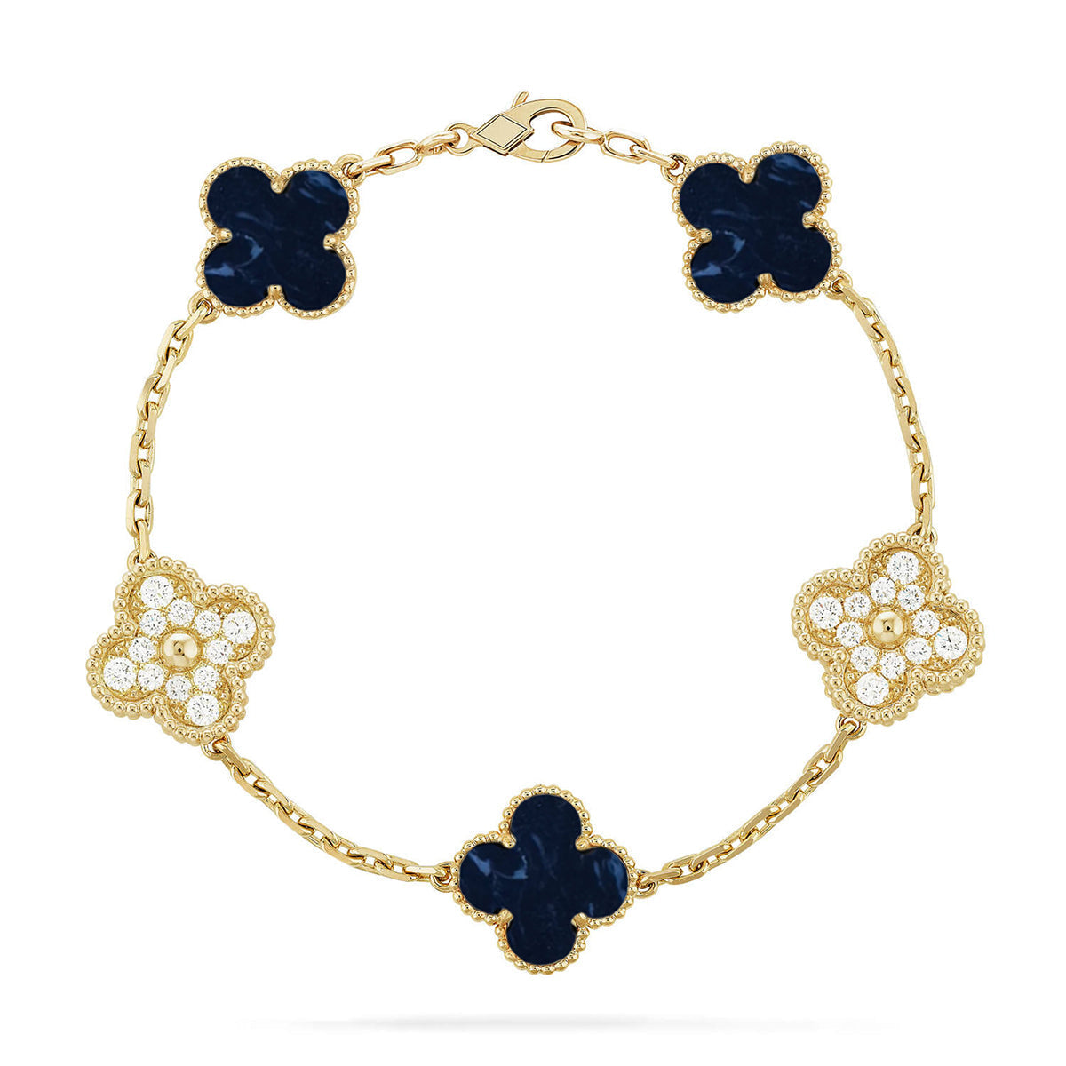 [⭐Glow]CLOVER 5 MOTIF PIETERSITE BRACELET COLLECTION