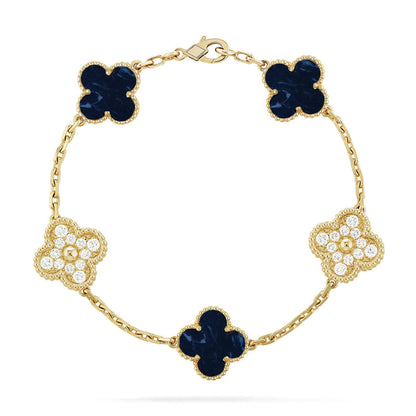 [⭐Glow]CLOVER 5 MOTIF PIETERSITE BRACELET COLLECTION
