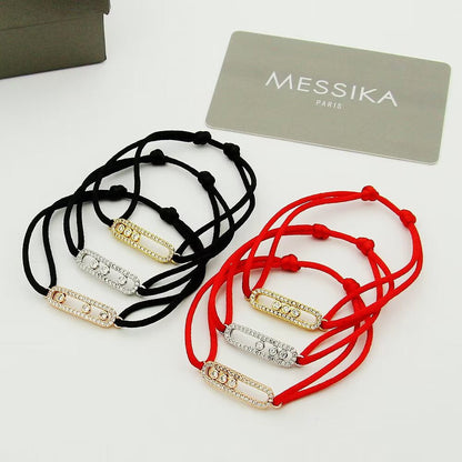 [⭐Glow]Messika Care(s) pink cord pavé bracelet