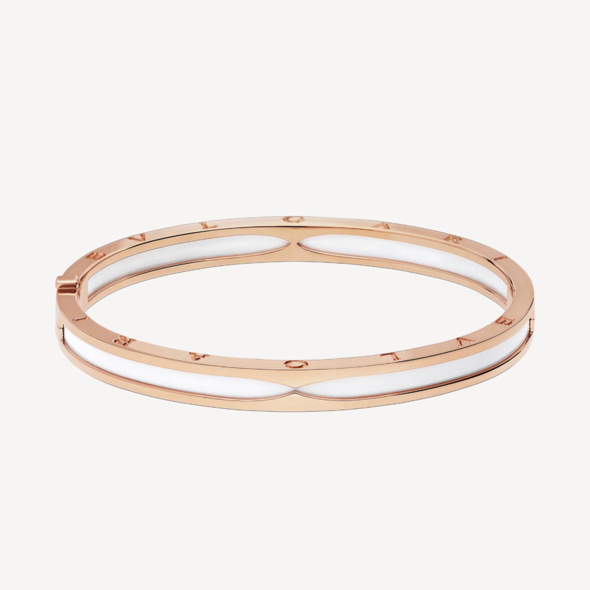 [⭐Glow]ZERO 1 PINK GOLD WITH WHITE CERAMIC BRACELET