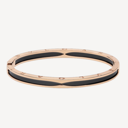 [⭐Glow]ZERO 1 PINK GOLD WITH BLACK CERAMIC BRACELET