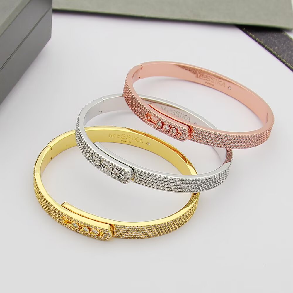 [⭐Glow]Move Noa Full Pavé Diamond Bangle Bracelet