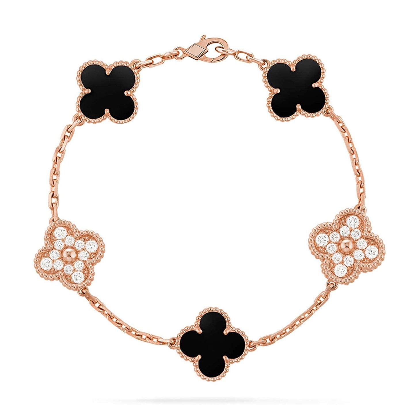 [⭐Glow] CLOVER 5 MOTIF ONYXS BRACELET COLLECTION