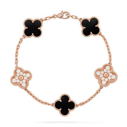 [⭐Glow] CLOVER 5 MOTIF ONYXS BRACELET COLLECTION