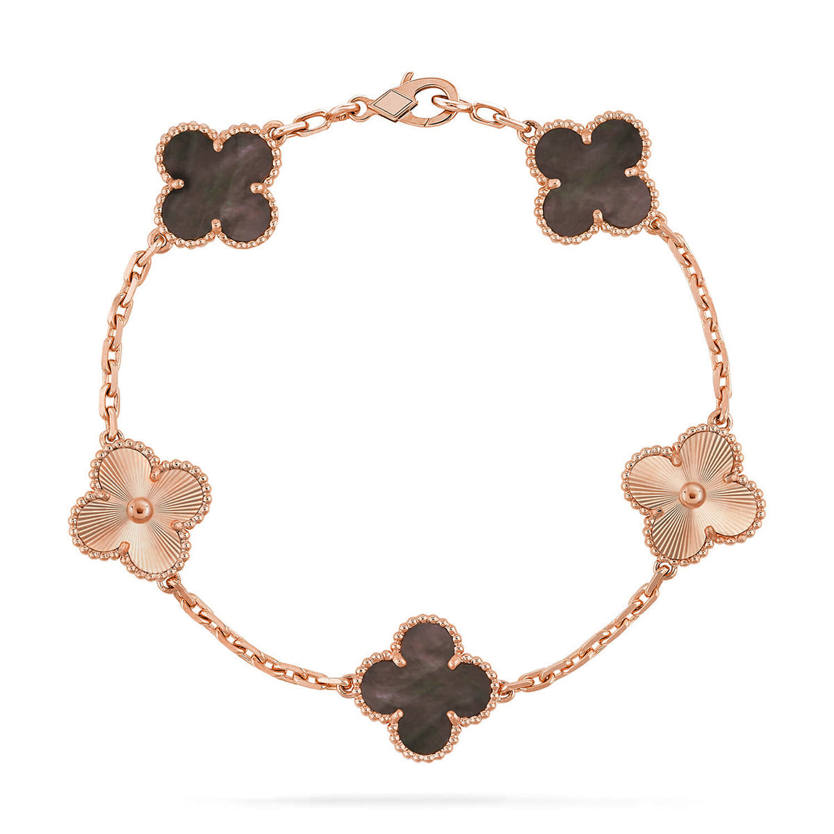 [⭐Glow] CLOVER 5 MOTIF GRAY MOP BRACELET COLLECTION