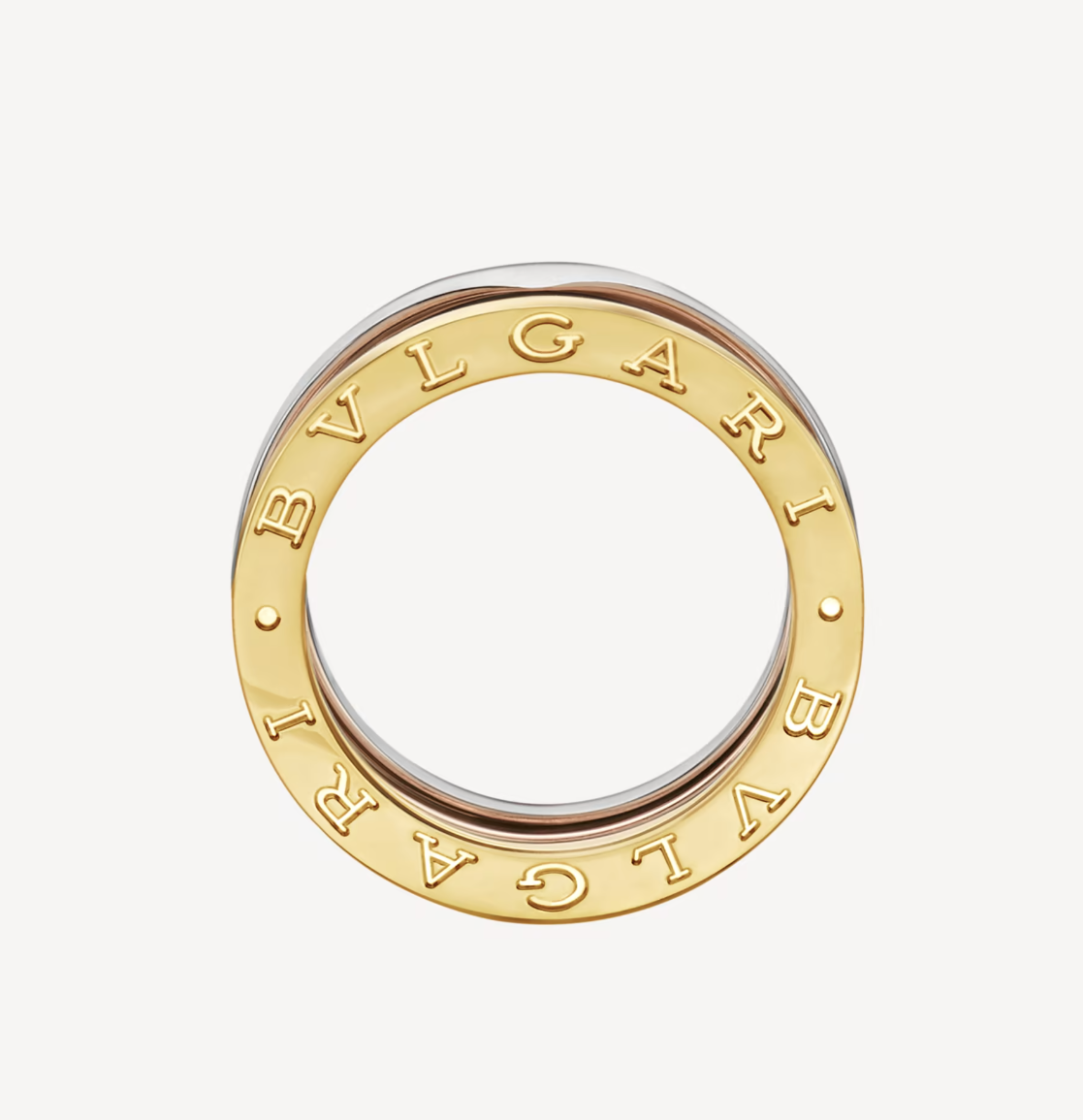 [⭐Glow]ZERO 1 THREE-BAND ROSE WHITE AND YELLOW RING