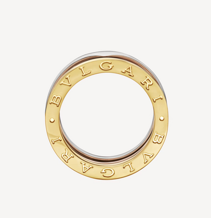 [⭐Glow]ZERO 1 THREE-BAND ROSE WHITE AND YELLOW RING