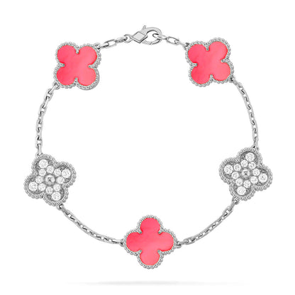 [⭐Glow] CLOVER 5 MOTIFS  PINK MOP BRACELET COLLECTION