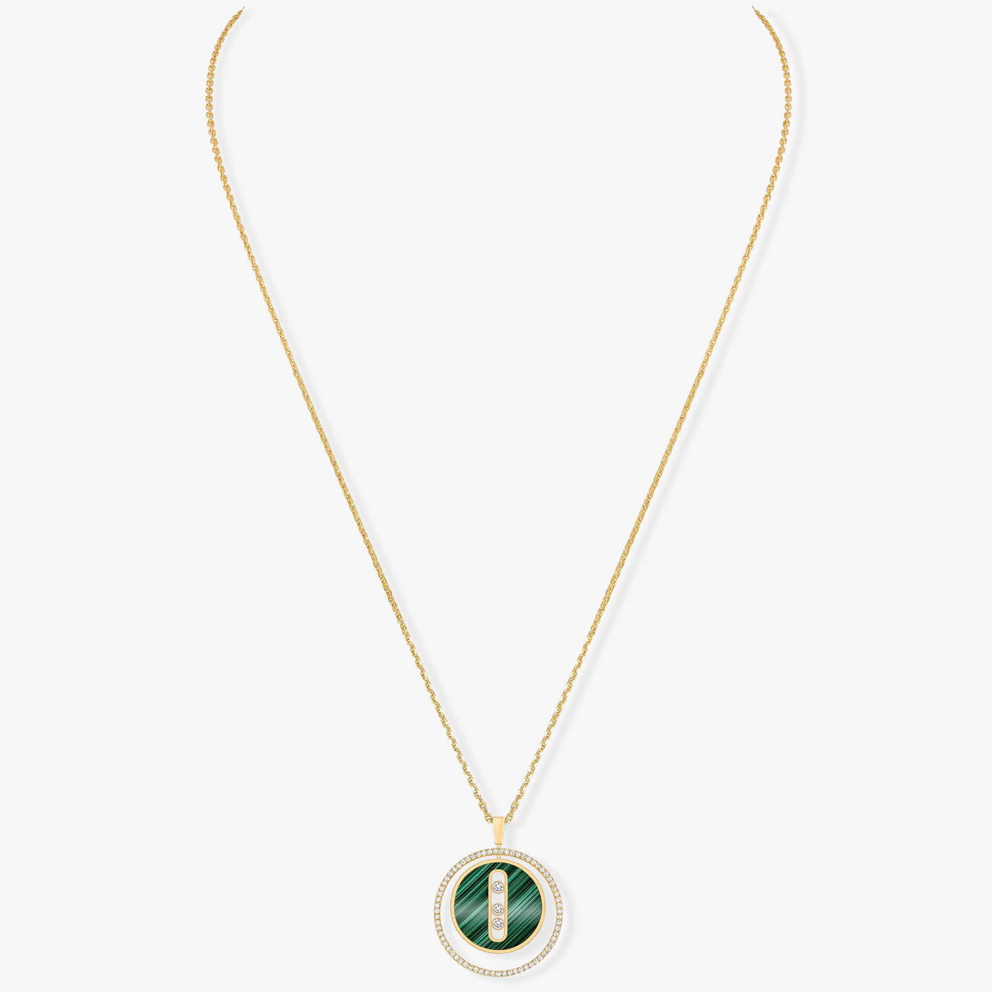 [⭐Glow]Demo MOVE 3 DIAMOND MALACHITE GOLD DIAMOND NECKLACE