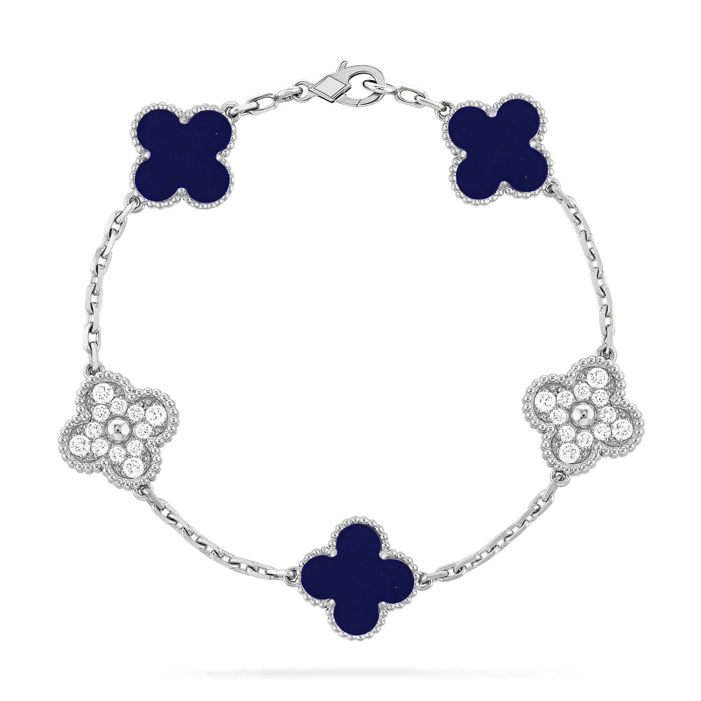 [⭐Glow]CLOVER 5 MOTIF LAPIS LAZULI BRACELET COLLECTION