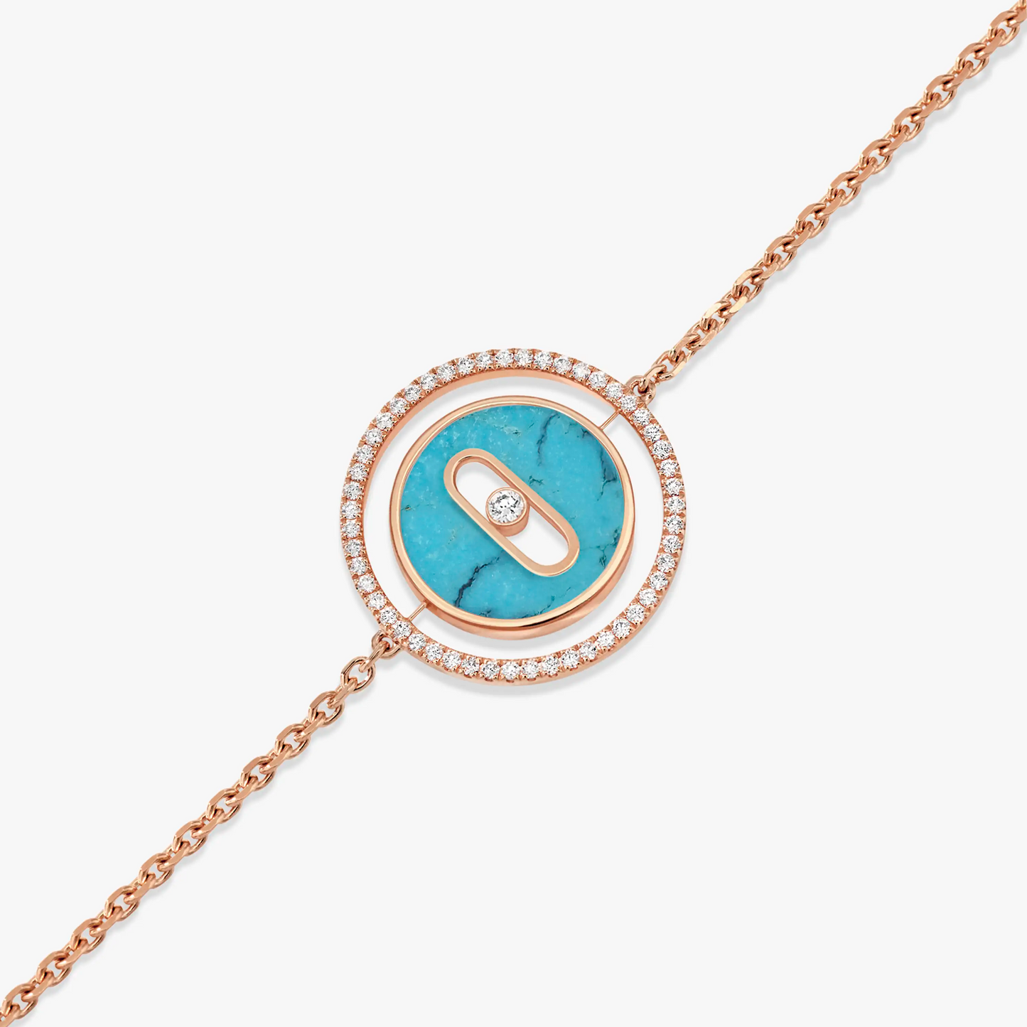 [⭐Glow]Demo MOVE TURQUOISE PINK GOLD DIAMOND BRACELET