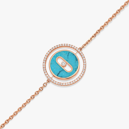 [⭐Glow]Demo MOVE TURQUOISE PINK GOLD DIAMOND BRACELET