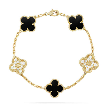 [⭐Glow] CLOVER 5 MOTIF ONYXS BRACELET COLLECTION