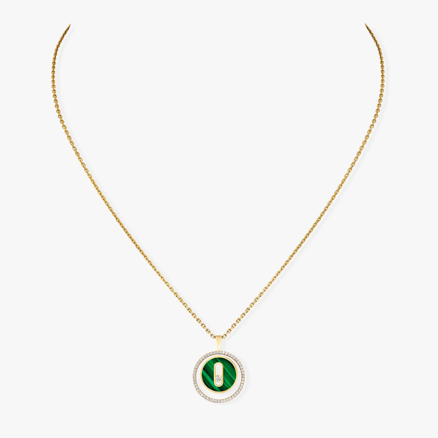 [⭐Glow]Demo MOVE 1 DIAMOND MALACHITE GOLD DIAMOND NECKLACE