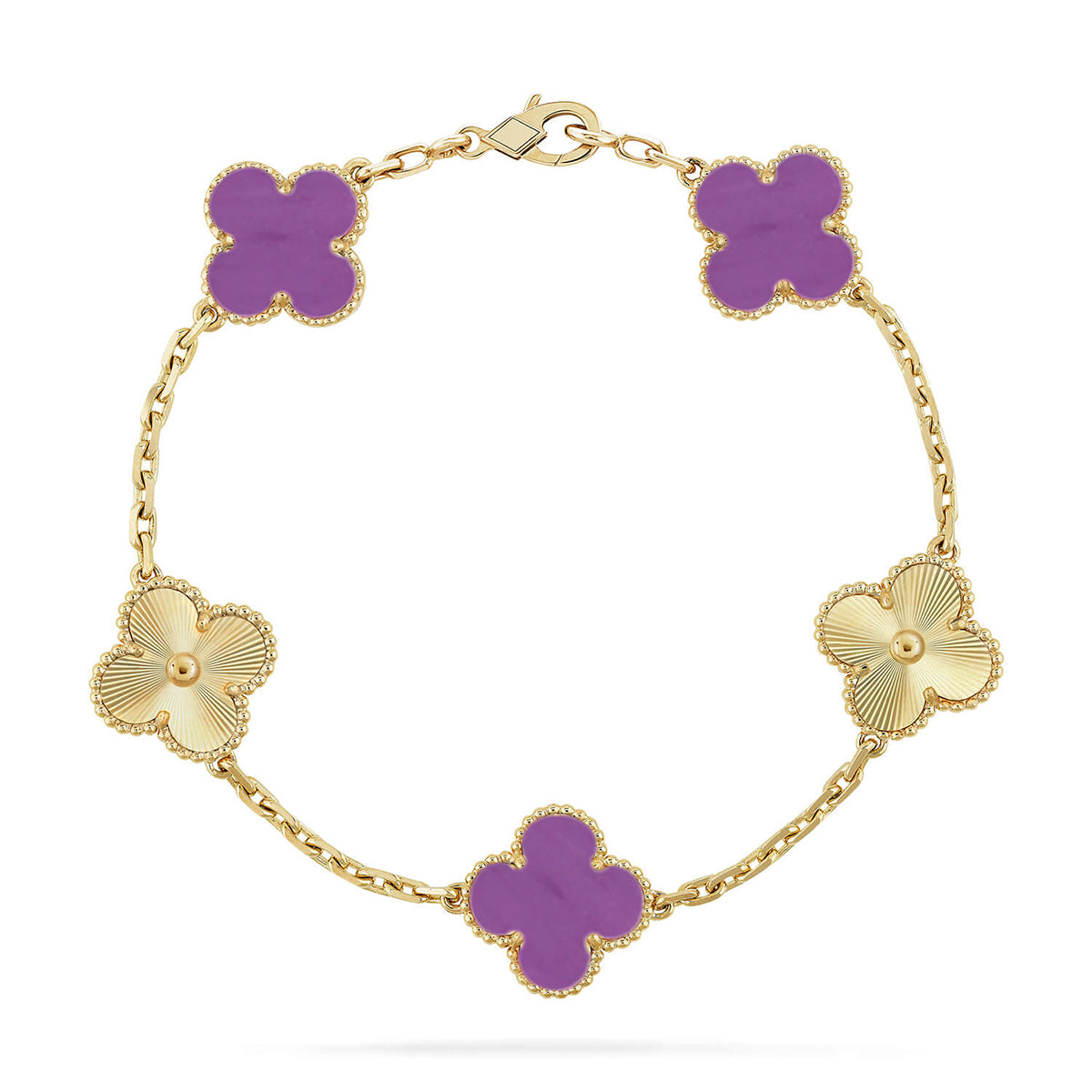 [⭐Glow] CLOVER 5 MOTIF VIOLET BRACELET COLLECTION