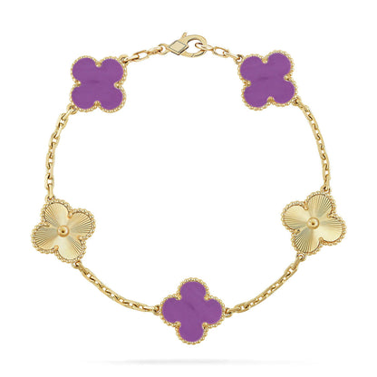 [⭐Glow] CLOVER 5 MOTIF VIOLET BRACELET COLLECTION