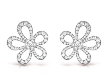 [⭐Glow]FLOWERLACE EARRINGS FULL DIAMONDS