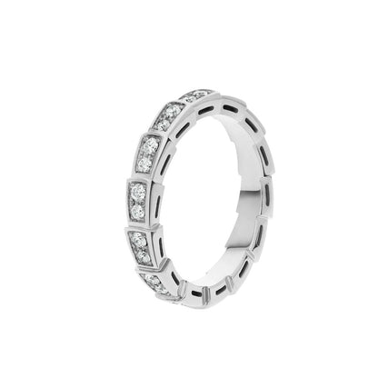 [⭐Glow]SERPENTI RING SILVER DIAMOND PAVED 3MM