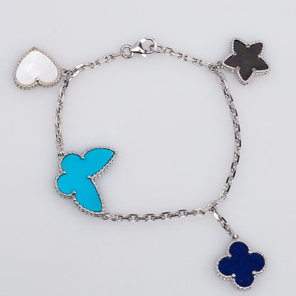 [⭐Glow]LUCKY SPRING SILVER BRACELET 4 MOTIF