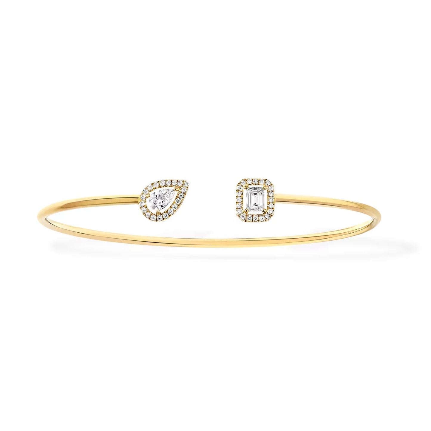 [⭐Glow]JONC FLEX MY TWIN TOI & MOI SILVER DIAMOND BRACELET