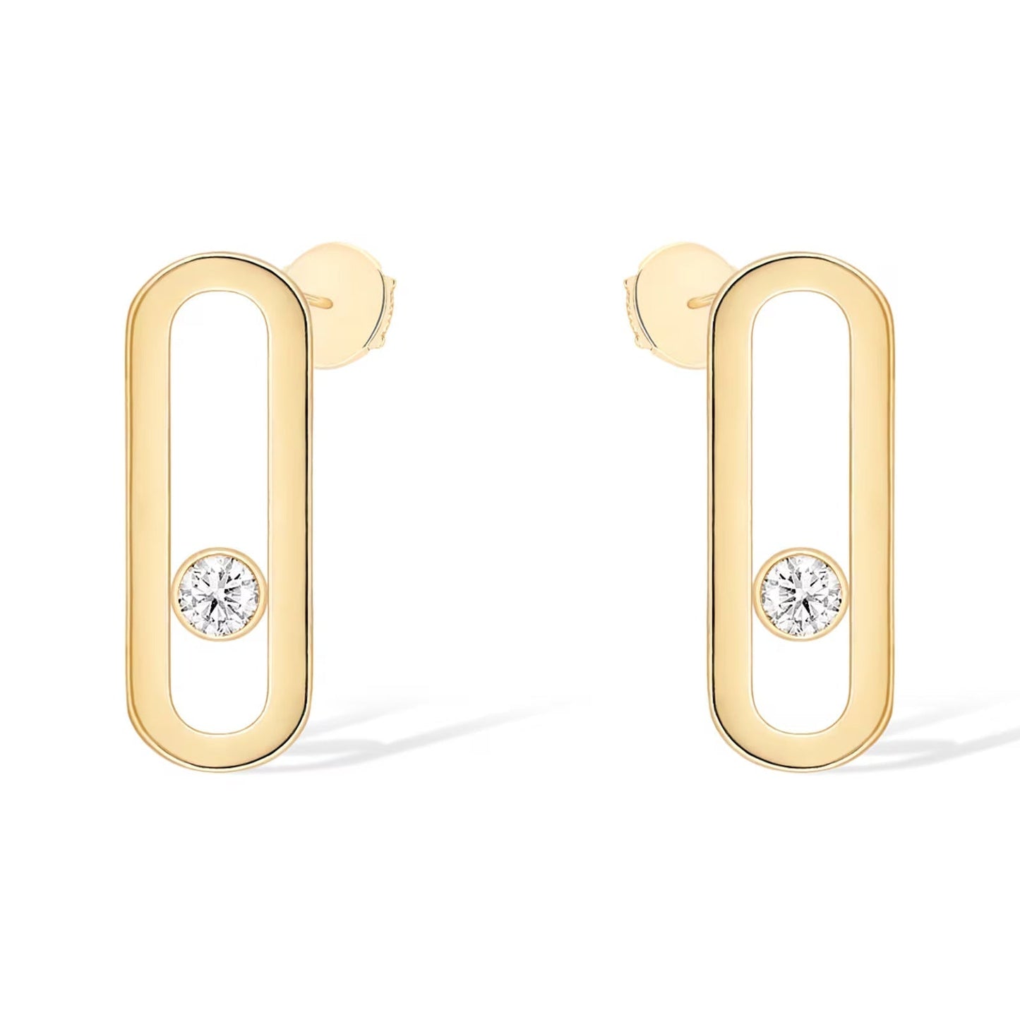[⭐Glow]MOVE UNO SMALL 1 DIAMOND EARRINGS