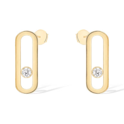 [⭐Glow]MOVE UNO SMALL 1 DIAMOND EARRINGS