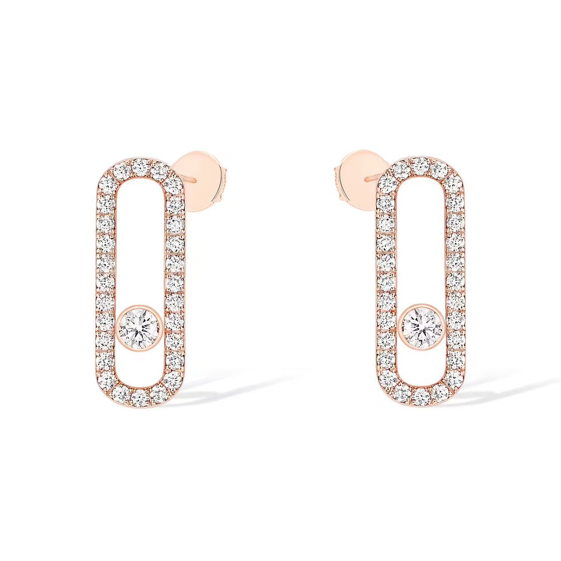 [⭐Glow]MOVE UNO STUD DIAMOND PAVED EARRINGS