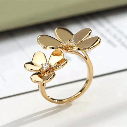 [⭐Glow]CLOVER COMOS GOLD DIAMOND RING