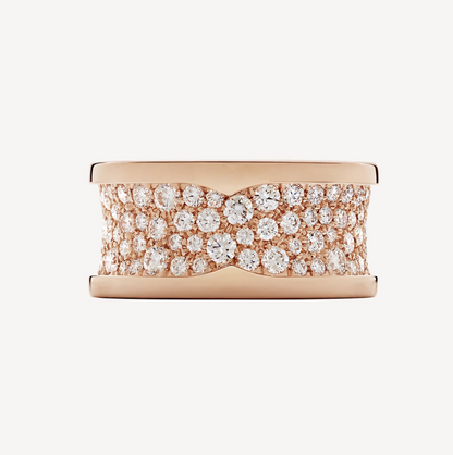 [⭐Glow]ZERO 1 WITH PAVED DIAMONDS ON THE SPIRAL RING