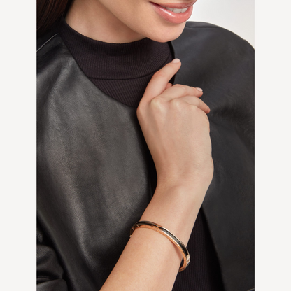 [⭐Glow]ZERO 1 PINK GOLD WITH BLACK CERAMIC BRACELET